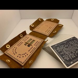 Leather Cribbage Board / Card Case